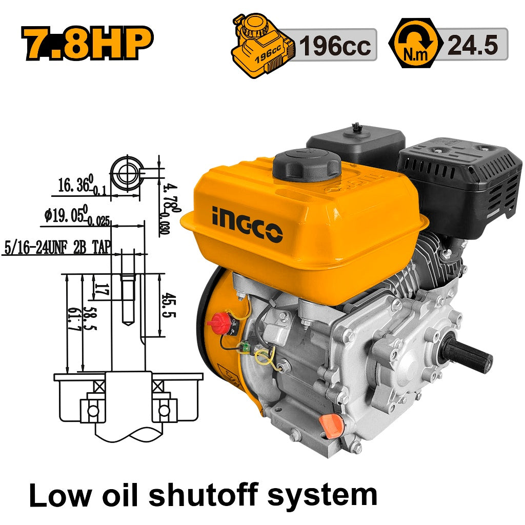 Industrial Marine Low Speed Gasoline Engine Generator GELS1681P / GELS1682P / GEMR1902P ING-EN
