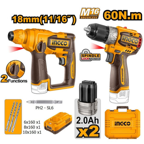 16V/M16 4PCS Combo Kit With 2pcs M16 2.0Ah Battery Pack COSLI241295 ING-CT