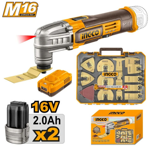 16V/M16 Lithium-Ion Cordless Multifunctional Car Set w/ 2pcs 2.0Ah Batt Pack ING-CT
