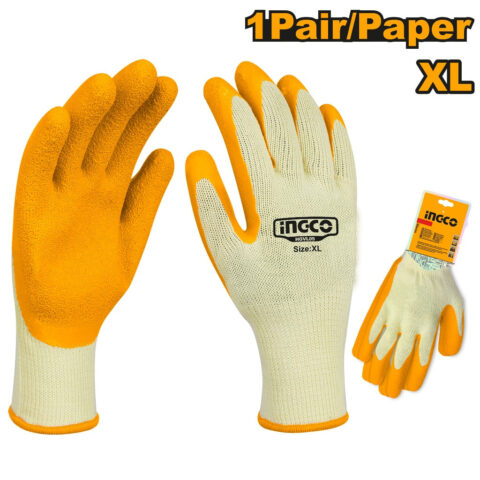 Ingco  Industrial High Grade Polyester Shell Textured Palm Latex Gloves HGVL05 ING-HT