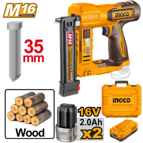 Ingco P20S/20V Lithium-Ion Cordless Brad Nailer (35mm/F15~F35) CBNLI2038 ING-CT