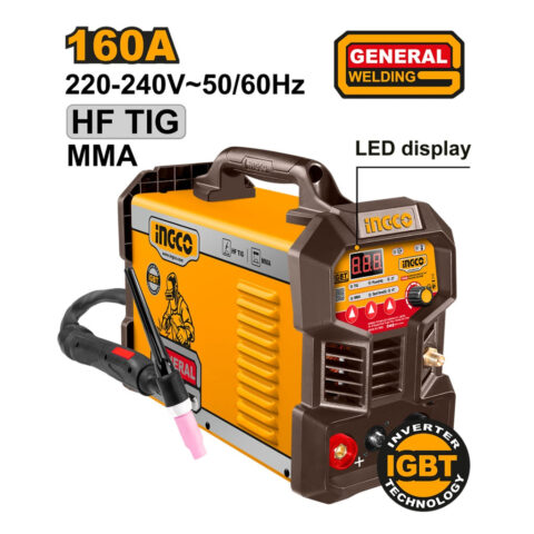 Ingco Portable LCD IGBT Inverter TIG/MMA Welding Machine 160A ING-TIG16058 ING-PT