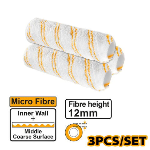 Ingco  3PCS/Set Roller Paint Cover Inner Wall Micro Fiber Spare Roller HRC56091203 ING-HT