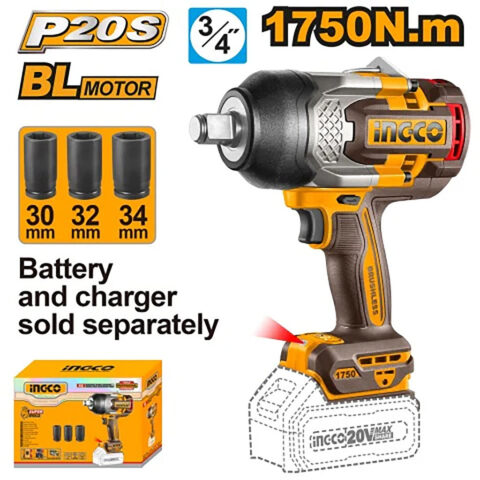 P20S/20V Lithium-Ion Brushless Cordless Wrench 1750NM CIWLI201751 ING-CT