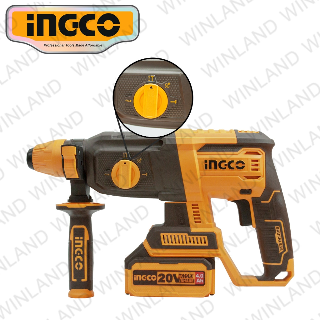 Ingco P20S 20V Cordless Rotary Hammer 26mm Lithium-Ion - CRHLI202682 ING-HT - Image 5