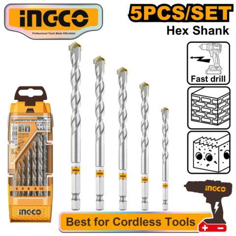 Ingco  5pcs Masonry Drill Bits Set AKDB6055 ING-HT
