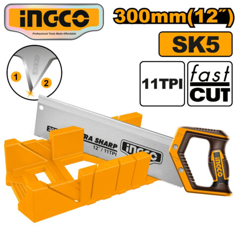 Ingco Mitre Box and Back Saw 300mm HMBSB30062 ING-HT
