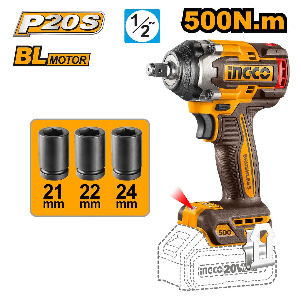 Ingco P20S/20V 3PCS Combo Kit (APLI2018/CIWLI20501/PWLI2036) COSLI250184 ING-CT - Image 5