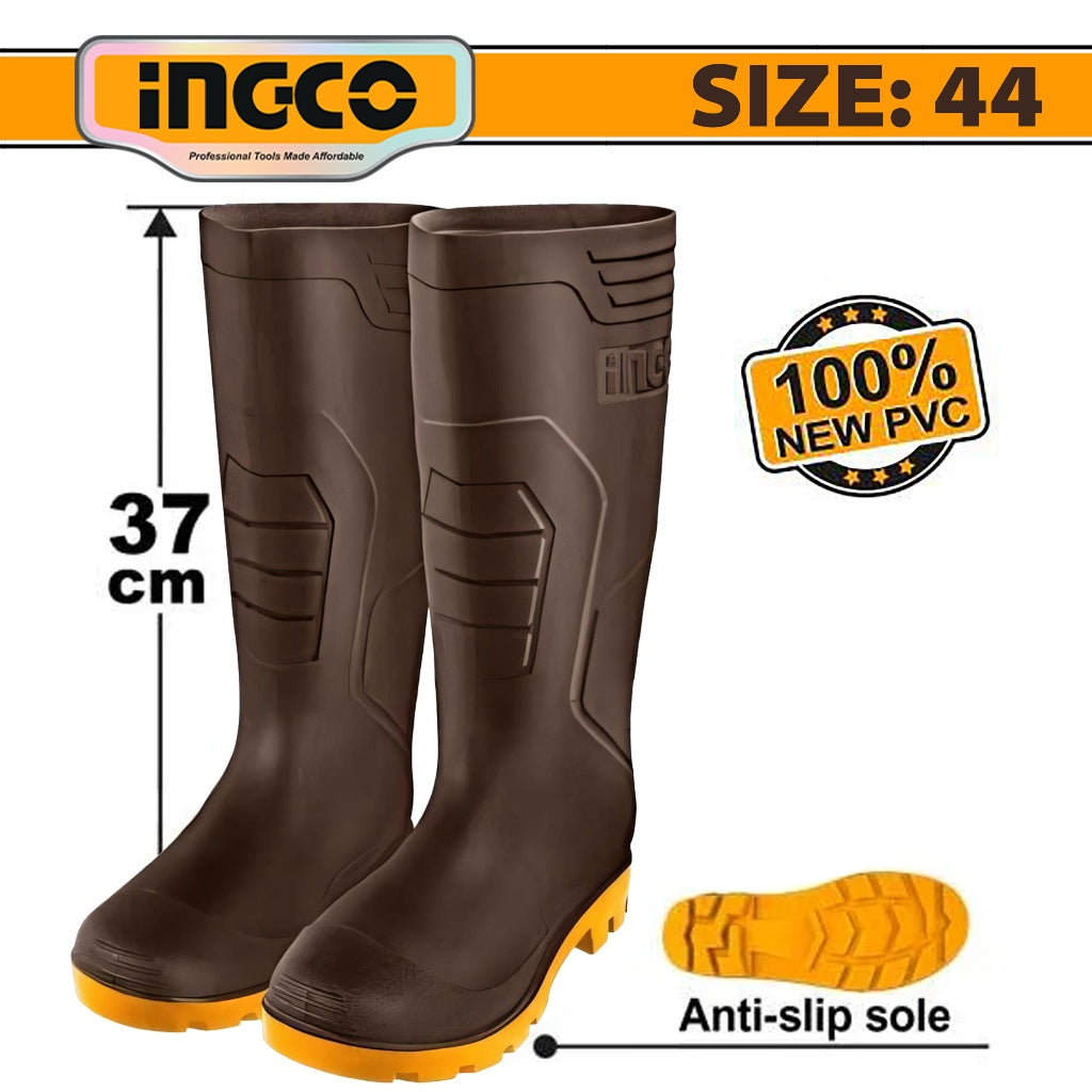Ingco Rain Boots 100% Waterproof Virgin PVC with High Resistance to Alkali (BROWN) - Image 15