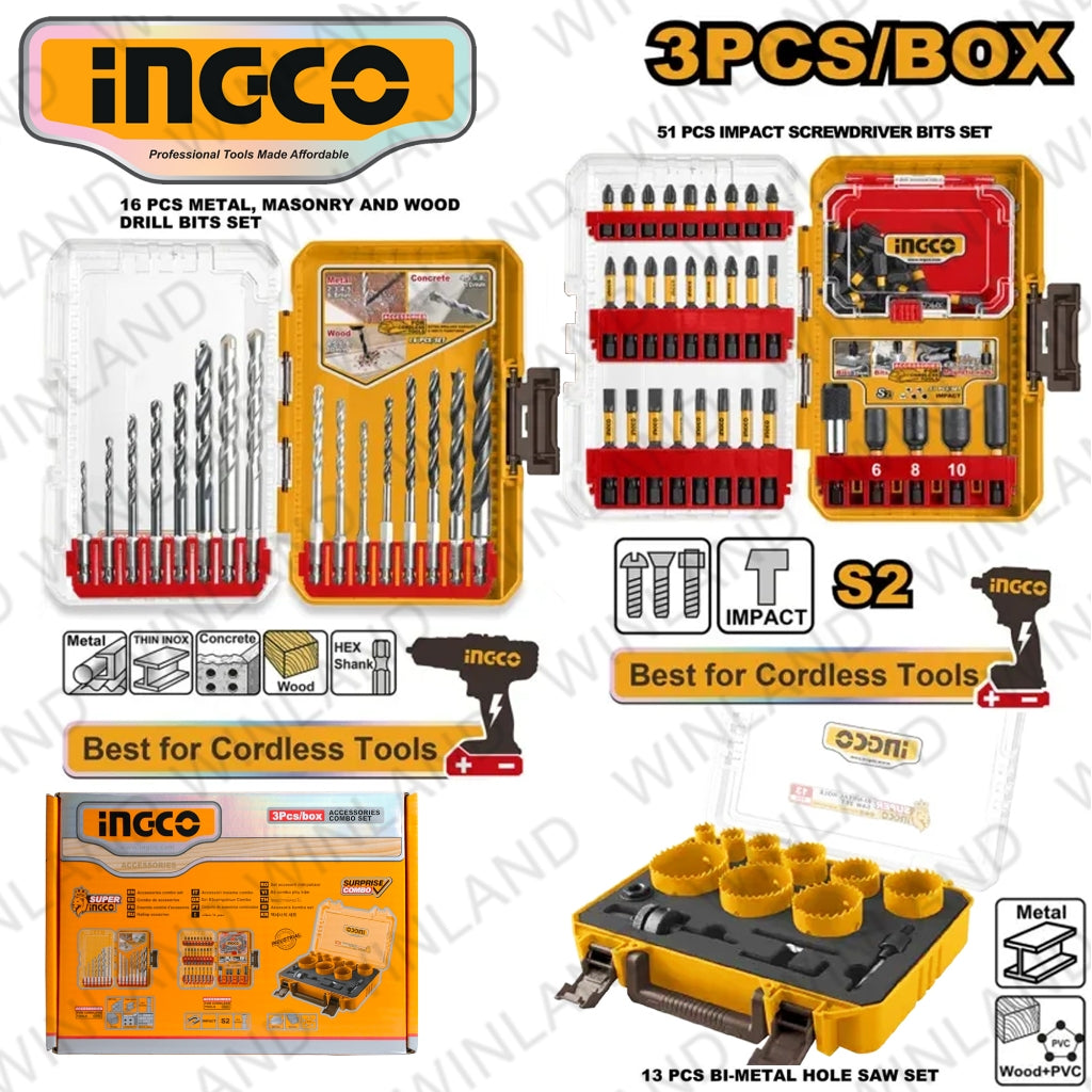 Ingco Set of 3 PCS Combo Set Accessories only COS23031 ING-HT - Image 3