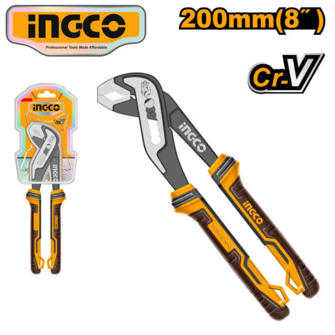Ingco 8"/200mm Insulated Glossy Polish Pump Pliers CR-V Steel HPP28208 ING-HT