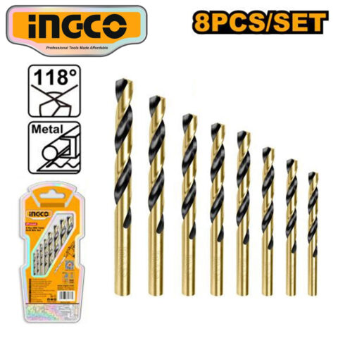 Ingco 8pcs HSS twist Drill Bit Set Tools UAKDB0801 ING-HT