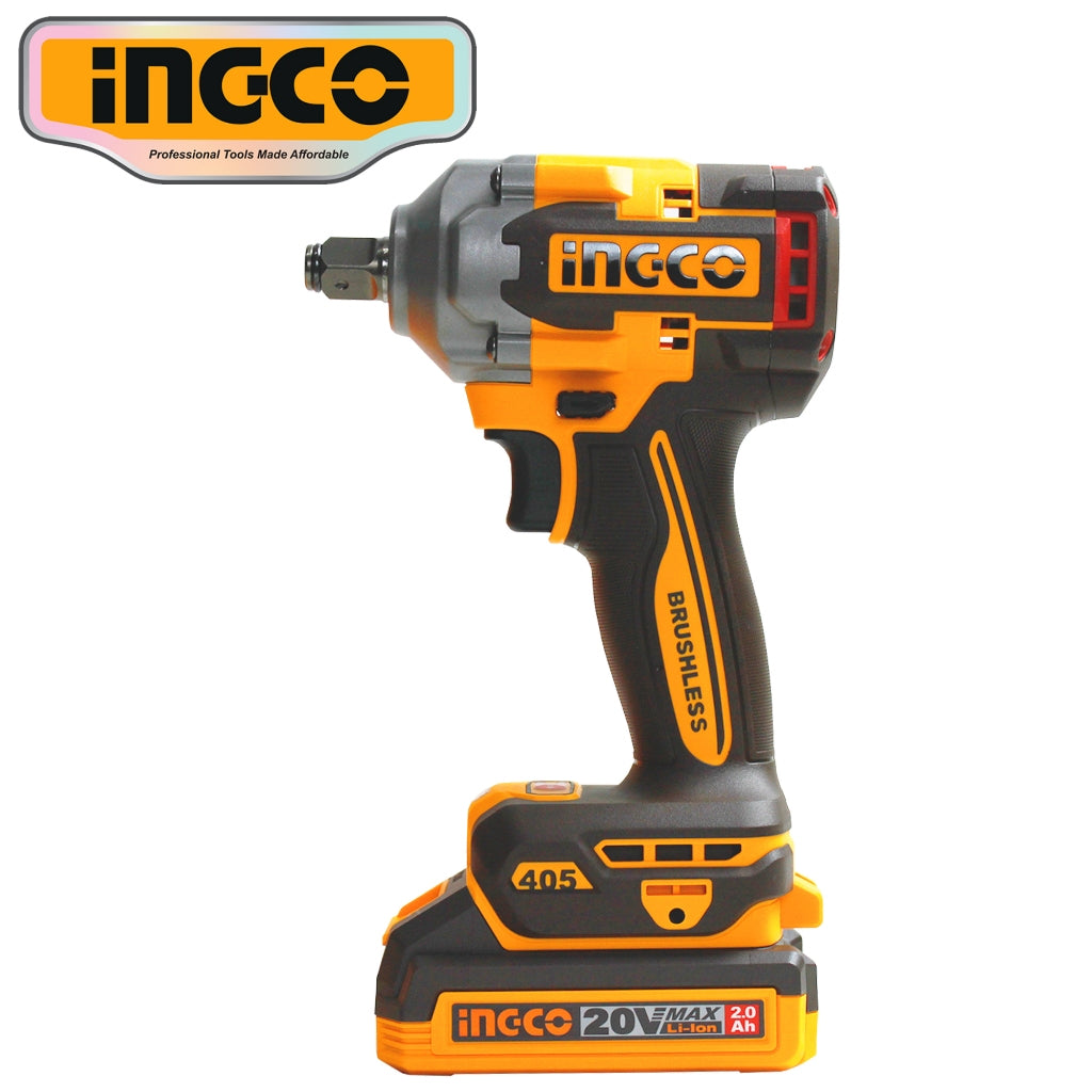 Ingco P20S/20V Lithium-ion Brushless AI Impact Wrench 1/2" 405N.m ING- CT - Image 2
