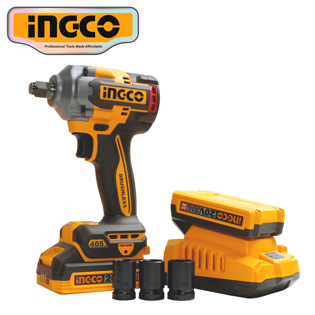 Ingco P20S/20V Lithium-ion Brushless AI Impact Wrench 1/2" 405N.m ING- CT - Image 7